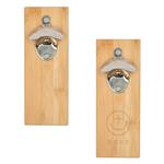 HH75031 Bamboo Wall Mounted Bottle Opener With Custom Imprint